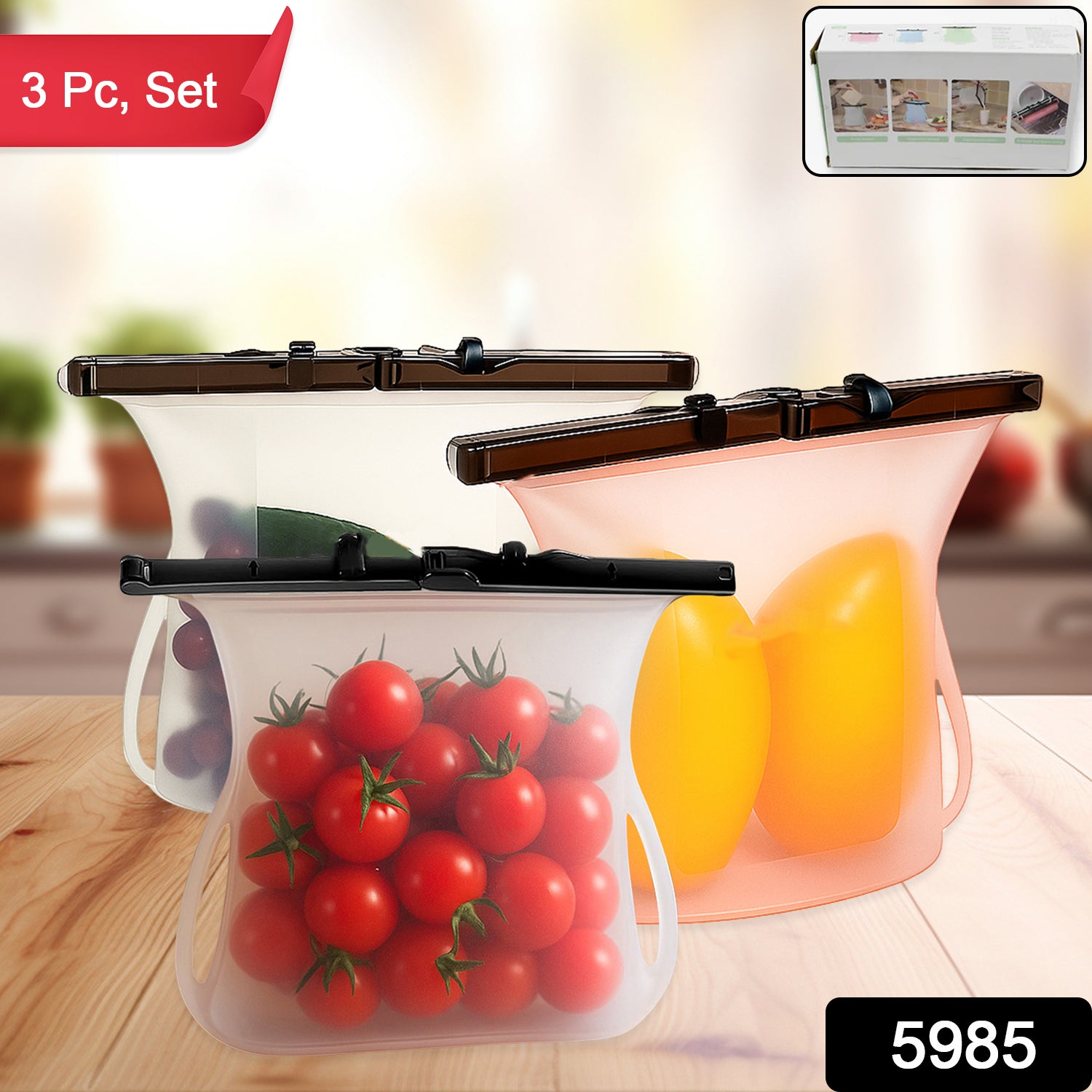 5985  Reusable Silicone Food Storage Bag 3 Bag Set Leakproof Lock Reusable Flat Bottom Freezer Bags Sandwich Bags  Silicone Food Grade Kids Snack Bags  Bpa Free Microwave Dishwasher Safe 5985  Reusable Silicone Food Storage Bag 3 Bag Set Leakproof Lock Reusable Flat Bottom Freezer Bags Sandwich Bags  Silicone Food Grade Kids Snack Bags  Bpa Free Microwave Dishwasher Safe